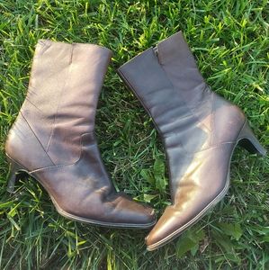 Dark Brown 2 inch heel boots